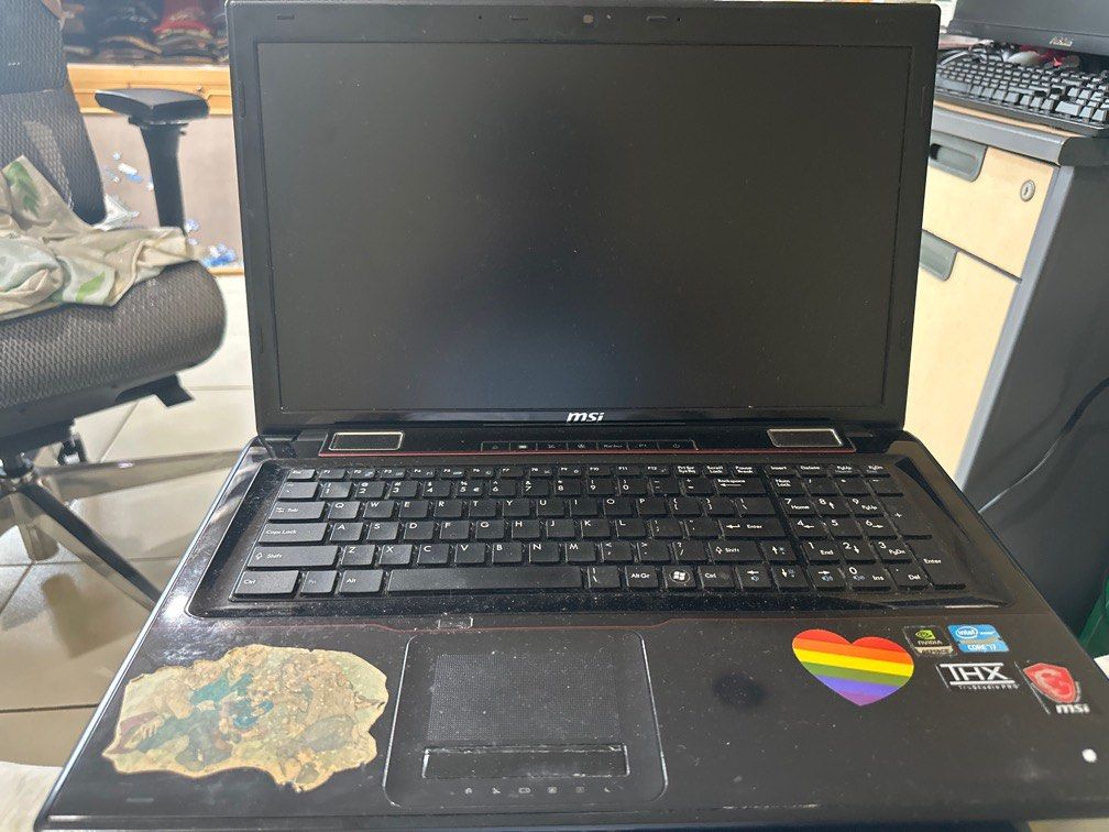 MSI— MS-1756 —17 inch gaming laptop (Category: Laptops & Notebooks) located in Manila. Submitted by reggie0711 (Listing ID 1291795615, Image 2). Description: 17 inch display Intel i7 - HM76 16Gb RAM Nvidia GTX 660M 2GB 750 GB SATA 500 GB SATA Selling at lower price due to issues: Battery no longer holds charge Has green line in screen Hard drive needs to be replaced Still turns on but just goes to disk repair for hours, so suggest you just replac