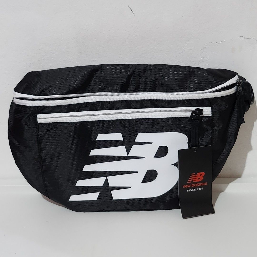 New Balance OPP Core LG Waist Bag BLACK tas pinggang besar hitam