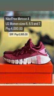 Nike Free Metcon 4 / US Women sizes 6, 6.5 and 7