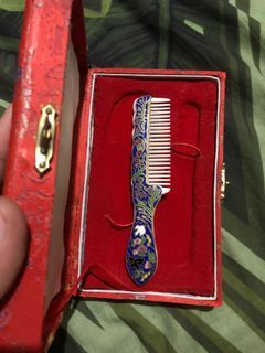 Old vintage comb with case box