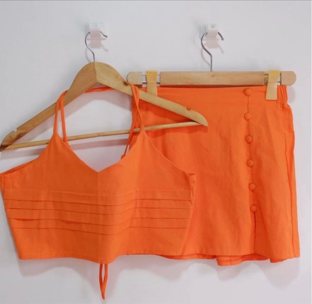 Orange Top and skirt set coordinates (Category: Sets or Coordinates) located in Cainta. Submitted by SustainableFashion (Listing ID 1291857154, Image 2). Description: .
