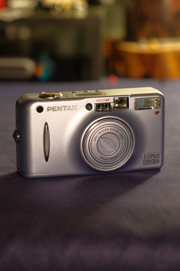 Pentax espio 120SW ii 紫藍色稀有色, 相機攝影, 相機在旋轉拍賣