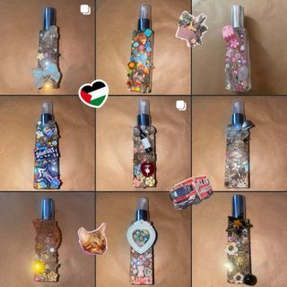 (read description) Resin-Charmed Glass Bottles For a Cause 🍉 | Handmade, Aesthetic, Y2K, Decora, Coquette, Kidcore, Grunge, Alcohol bottle, Perfume bottle