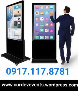 TouchScreen Rental Giant Tablet Mobile Android Interactive Display Monitor LED Smart Kiosks Digital Poster Signage Standee Ads All Events