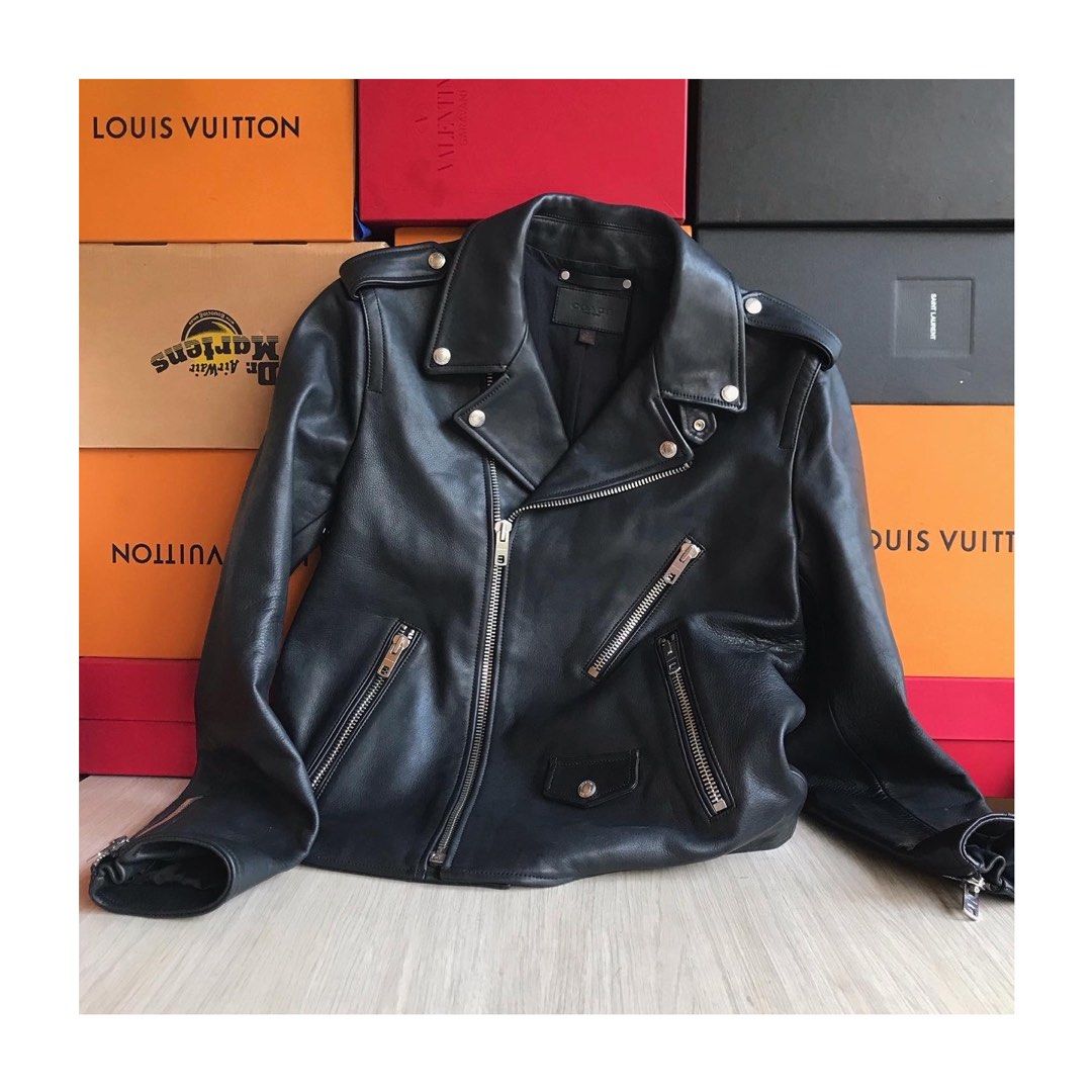 Retail 1.7k Coach Moto Men s Jacket Full Leather size M Men s Fashion Coats Jackets and Outerwear on Carousell
