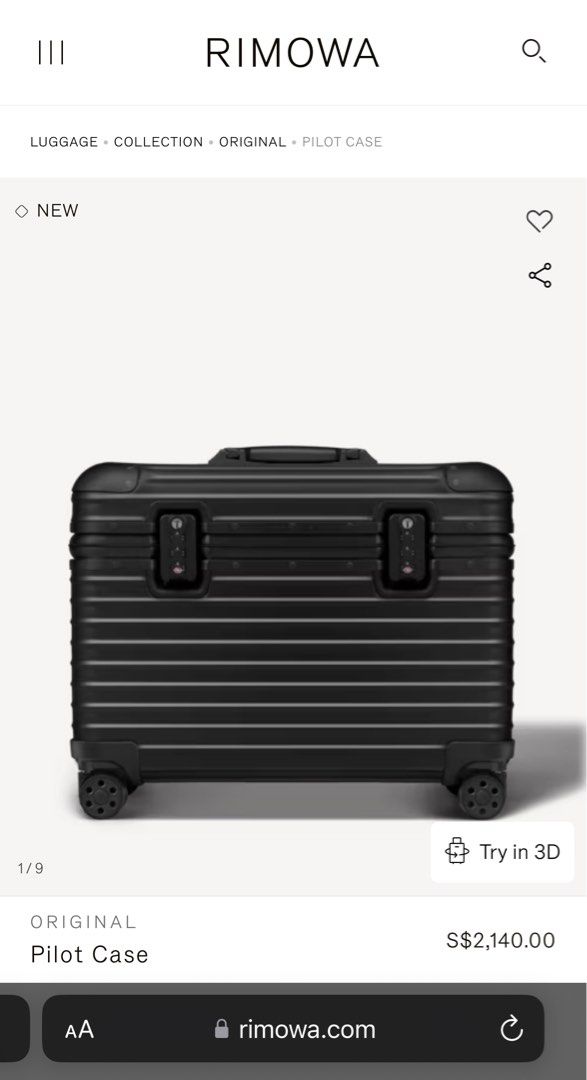 Rimowa pilot luggage hotsell