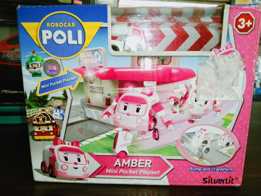 Robocar Poli Amber Mini Pocket Playlist (Category: Kids Toys) located in Rizal. Submitted by TheSweetSpotShoppe (Listing ID 1291808100, Image 1). Description: • Robocar Poli Amber Mini Pocket Playlist • Bump and transform.