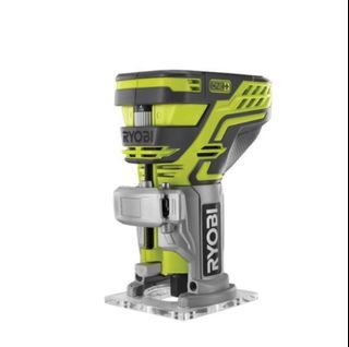 RYOBI P601 18V Cordless Fixed Base Trim Router (Tool Only) with Tool Free Depth Adjustment, LED light for improved sight during routing applications Includes: Collet Wrench Features Micro-Adjusting to Dial into Specific settings, Brand New in Box.