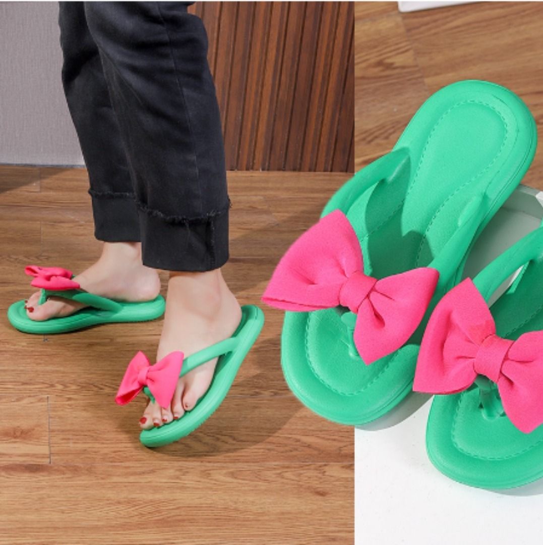 Aayomet Womens House Slippers 2023 Women's Summer New Solid Flat Simple  Fashion Korean Sandals,Green 7 