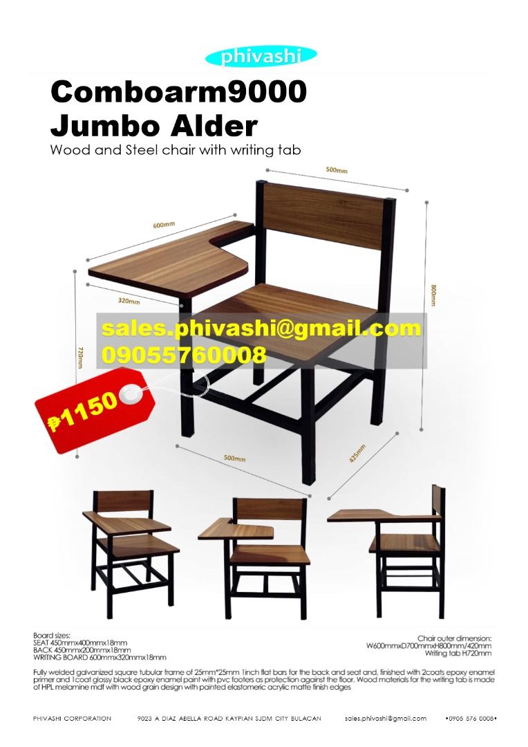 school furniture deped armchair training armchair with writing tab ...