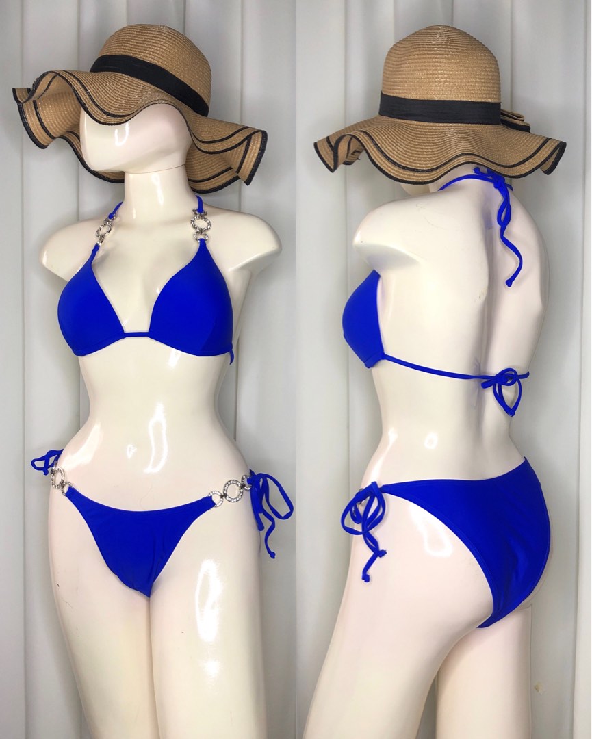 SHEIN Swim Vcay Tie Dye Bikini Set Wrap Push Up Bra Top & Bikini Bottom 2  Piece Swimsuit