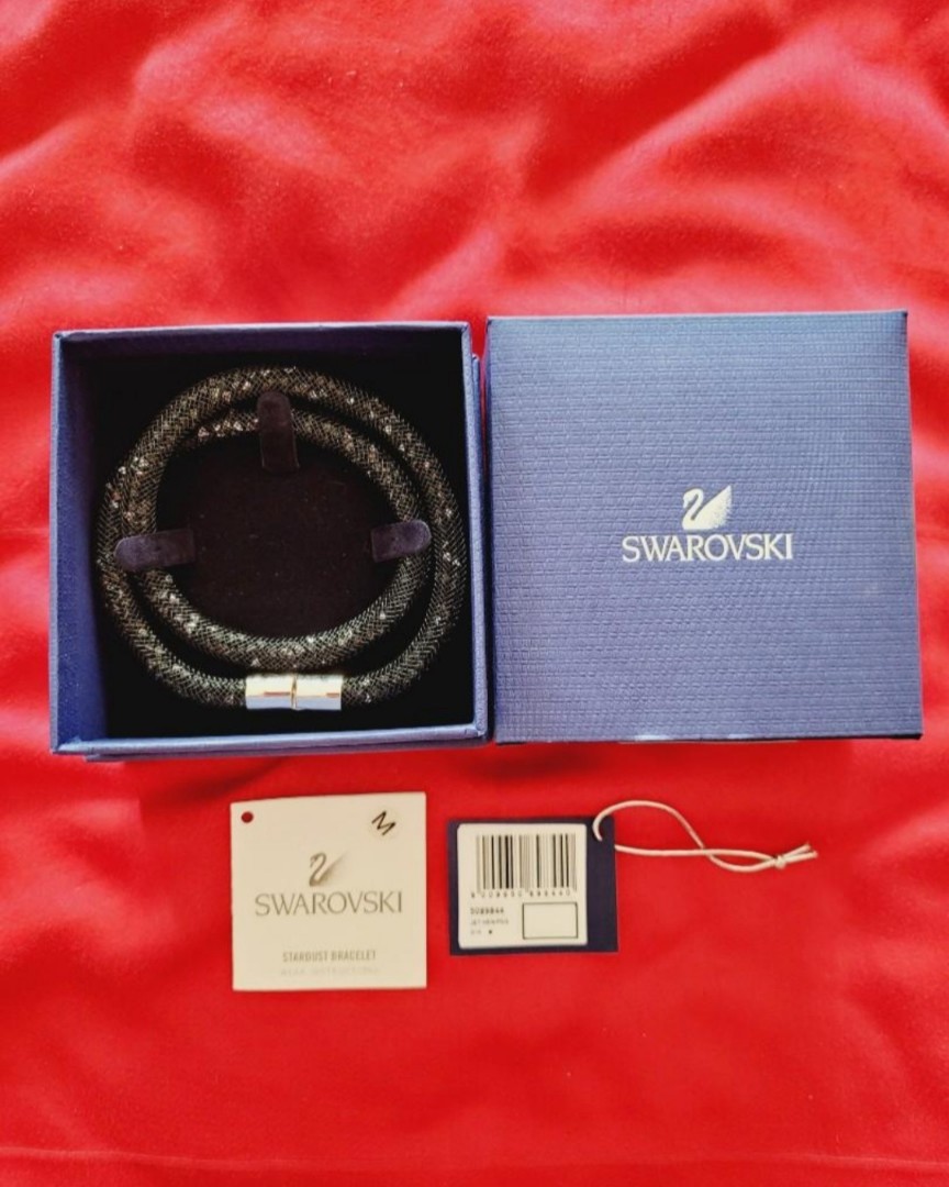 Swarovski Black Stardust Bracelet, Women's Fashion, Jewelry