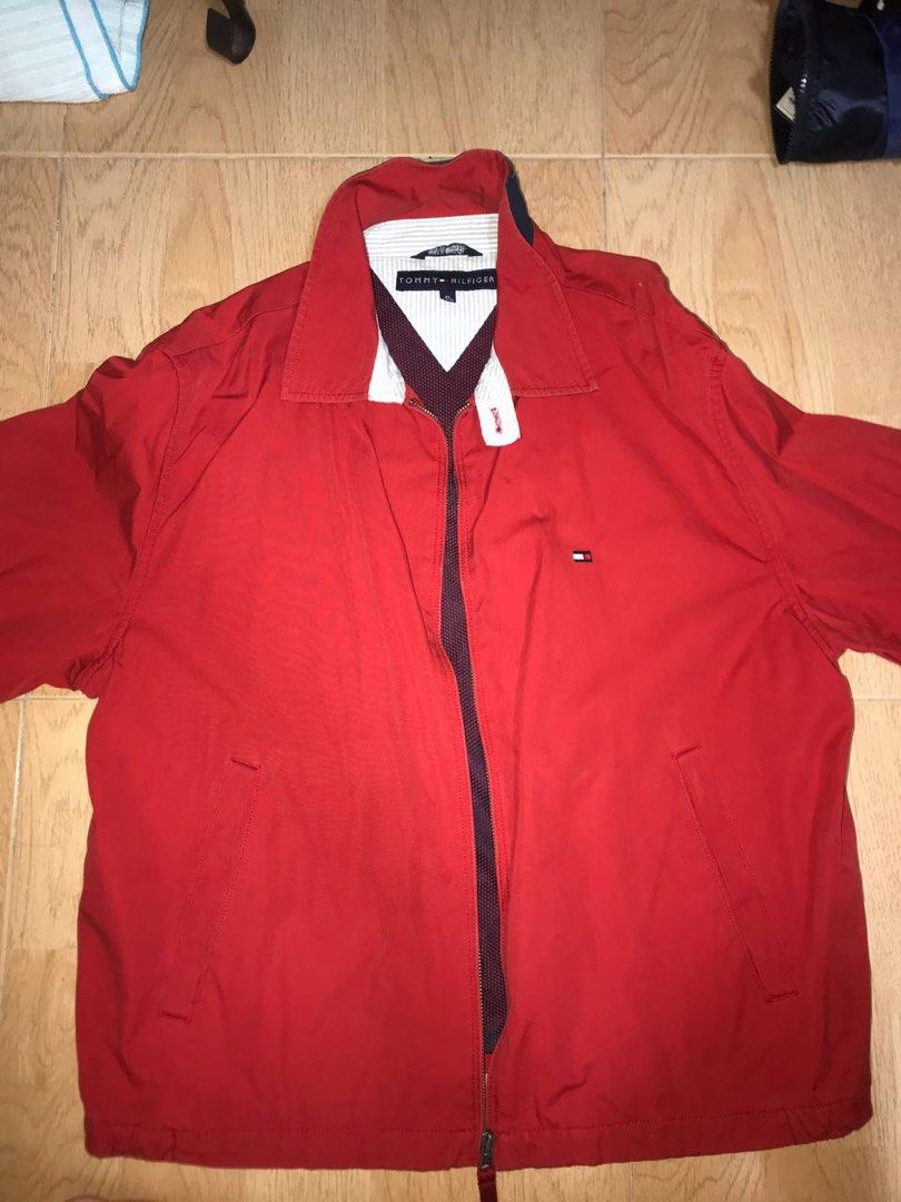 tommy hilfiger jacket (Category: Coats, Jackets and Outerwear) located in Singapore. Submitted by obsidi4n (Listing ID 1291864708, Image 1). Description: bought from retromania popup store previously, but didn't have a chance to wear it vintage, meaning there's stains on the inside collar and sleeves, but exterior looks almost new as shown thick windbreaker material, there's inner pockets inside the jacket .