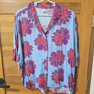 Uniqlo Andy Warhol Flowers Collection Open Collar Shirt