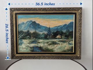 Vintage Landscape canvas painting