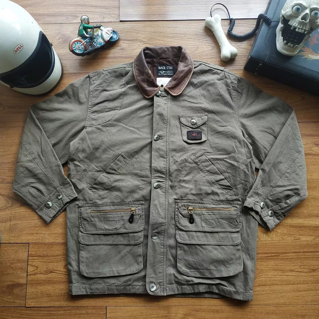 Vtg Backfire Hunting Multipocket Outdoor Wax Jacket. Barbour belstaff timberland columbia caterpilar red wing dickies carhartt filson visvim kapital