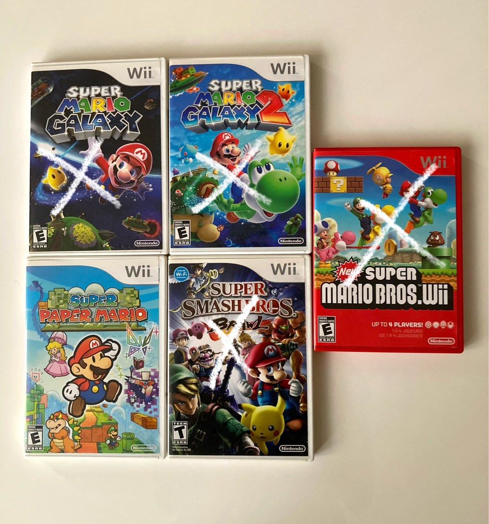 Wii Games, Super Paper Mario, Mario Power Tennis, Mario Kart, Pokemon  Battle Revolution, Video Gaming, Video Games, Nintendo on Carousell