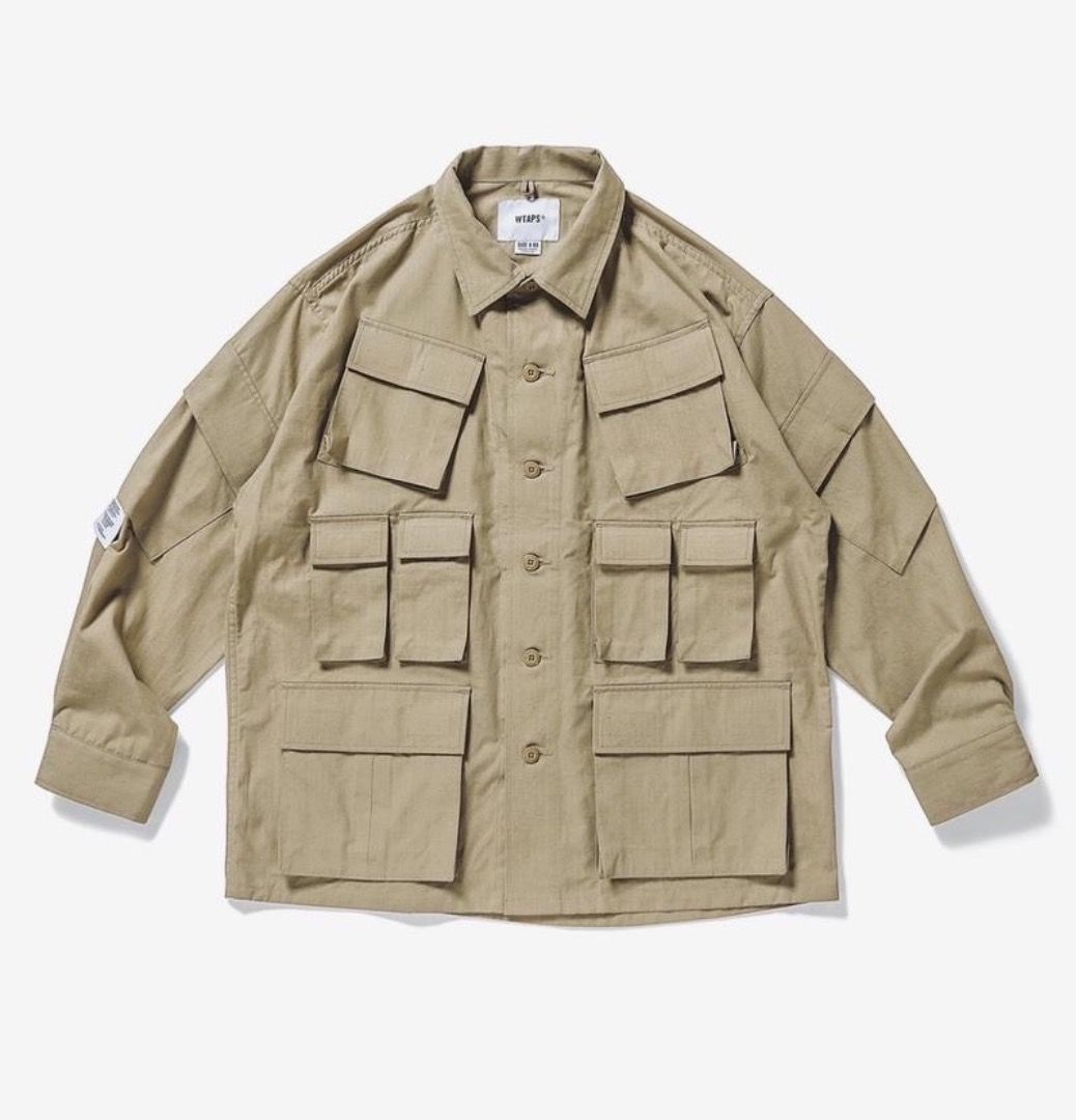 WTAPS 20AW MODULAR LS COTTON RIPSTOP 新品 WTAPS 20AW MODULAR / RIPSTOP 十袋防撕格仔布卡其外套, 男裝, 外套及