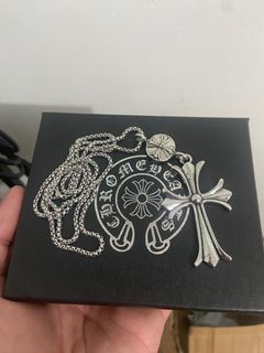 Y2k Chrome Hearts Ball Cross Necklace