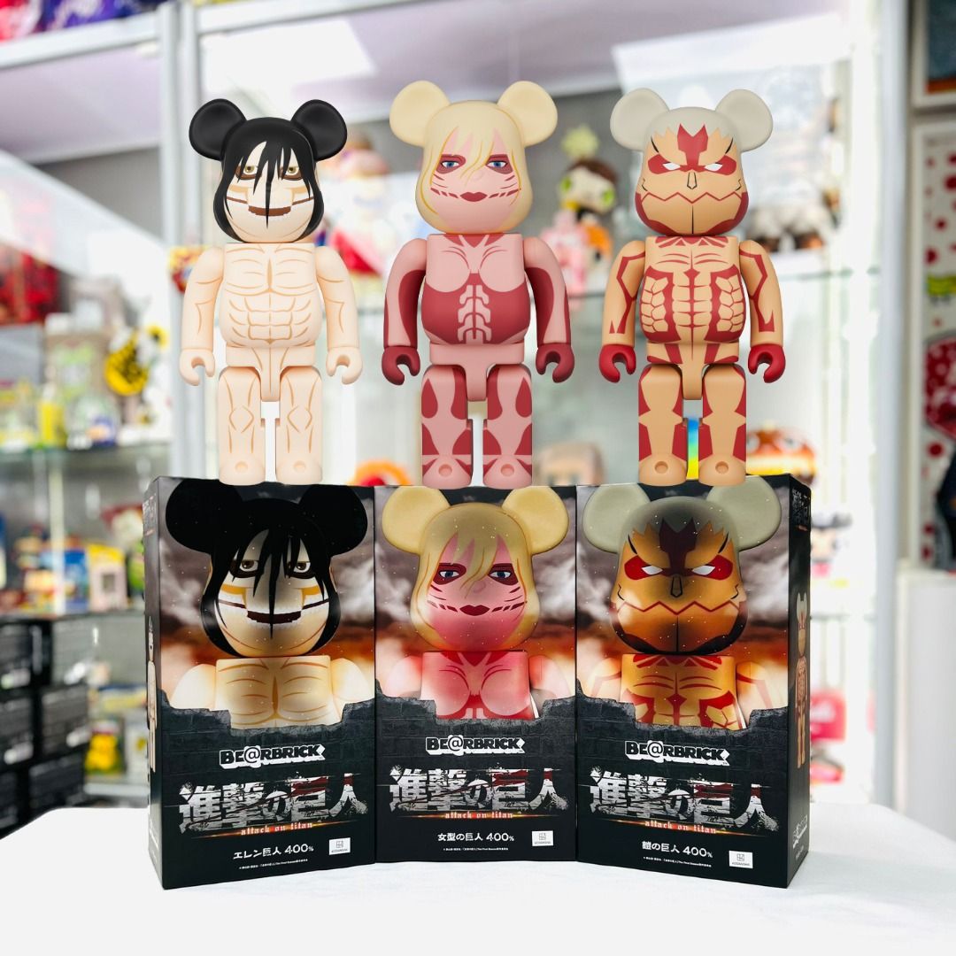 400% BE@RBRICK 進撃の巨人女型の巨人+エレン巨人+鎧の巨人Attack on 