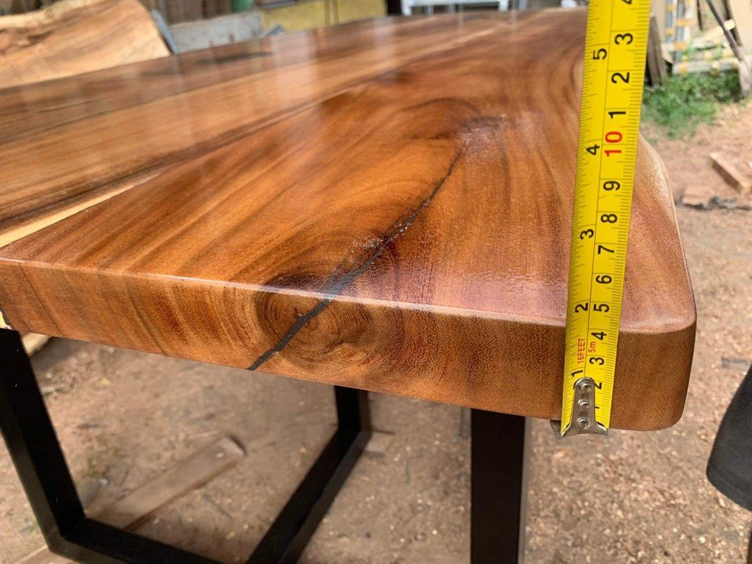 Acacia Dining Table Live edge 7ftx3ft (Category: Tables & Sets) located in Manila. Submitted by agnesdingescandor (Listing ID 1292047430, Image 3). Description: made to order acacia wood jointed 2-3slab 7ftx3ft 21k table only no cod delivery fee via lalamove rate c/o buyer sellers loc:santa maria bulacan .