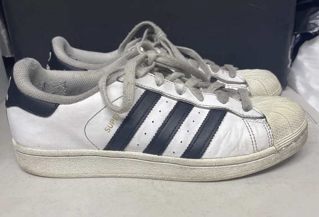 Adidas Men s Superstar Used PCI 789002 White Black Size 7 Sneakers