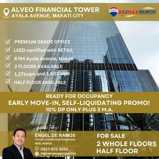 Alveo Financial Tower Premium Grade Office FOR SALE, Ayala Avenue
