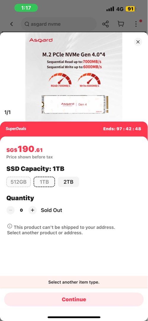 Asgard AN4 plus ssd GEN4X4 2280 Pcle NVMe 1TB Internal