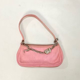 authentic juicy couture light pink baby pink rare baguette bag shoulder bag