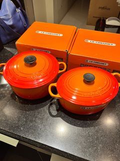 Authentic Le Creuset Volcanique Oval and Round Dutch Oven Enameled Cast Iron from France