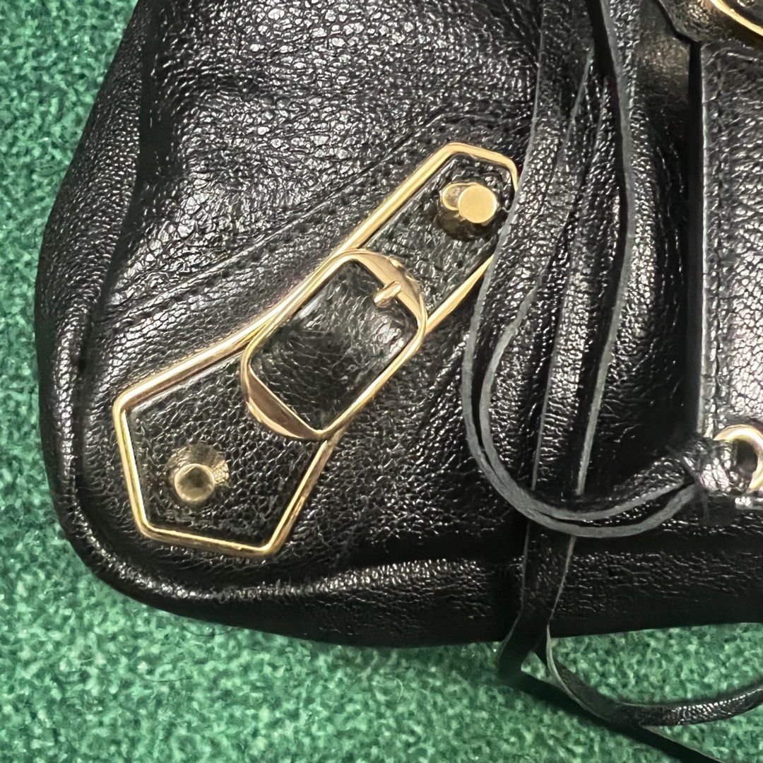 Balenciaga Black Town in Gold (Category: Luxury Bags & Wallets) located in Quezon City. Submitted by goodasnew303 (Listing ID 1292020683, Image 2). Description: Original Balenciaga Black Town in Gold (Small) Bought 2019 In good condition W/ dust bag; no box.