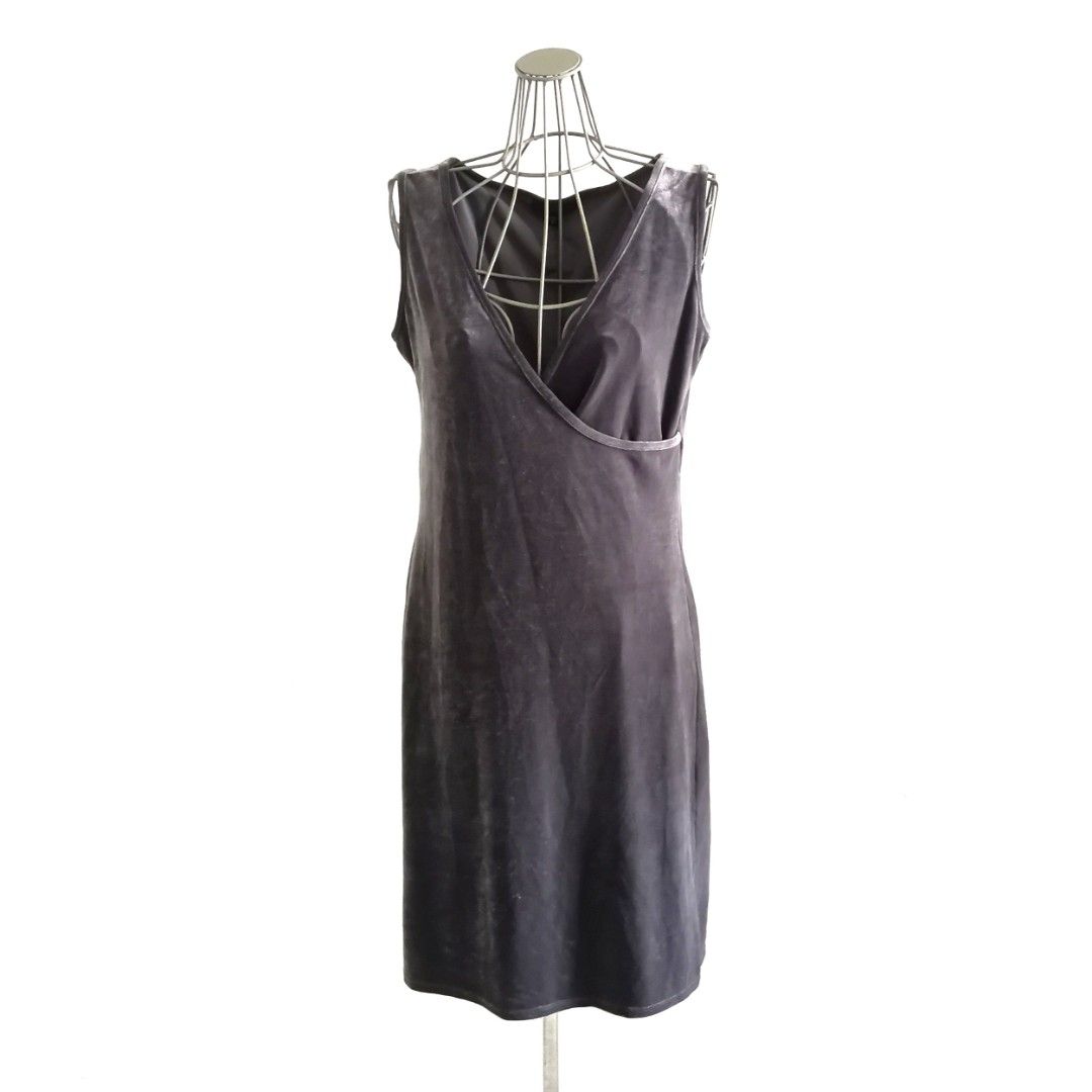 Bcbg velvet wrap dress cheap