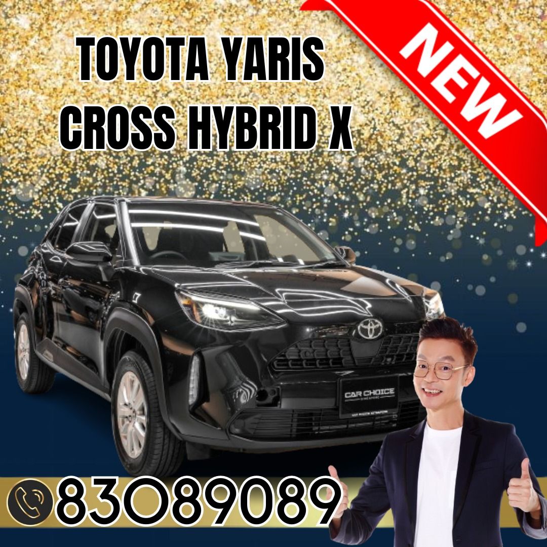 BRAND NEW! TOYOTA YARIS CROSS HYBRID (Category: Parallel Imports) located in Singapore. Submitted by sgcarchoice (Listing ID 1289563346, Image 1). Description: BOOK NOW! LIMITED UNITS! CONTACT US TODAY! 📞83189089 Yaris Cross carries on the nimble driving, advanced security and safety technology, and superior fuel economy of the Yaris series while providing new value as an urban-type compact SUV that not only provides convenience but is also imbu