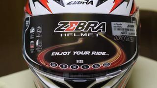 Brand New Zebra Helmet