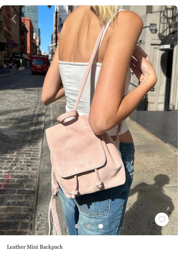 Brandy Melville Leather Mini Backpack Pink Women s Fashion