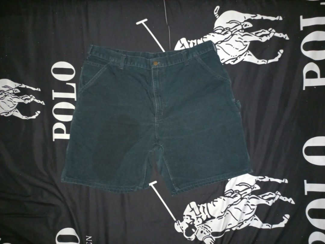 carhartt B25 BLK canvas work short Men s Fashion Bottoms Shorts on Carousell