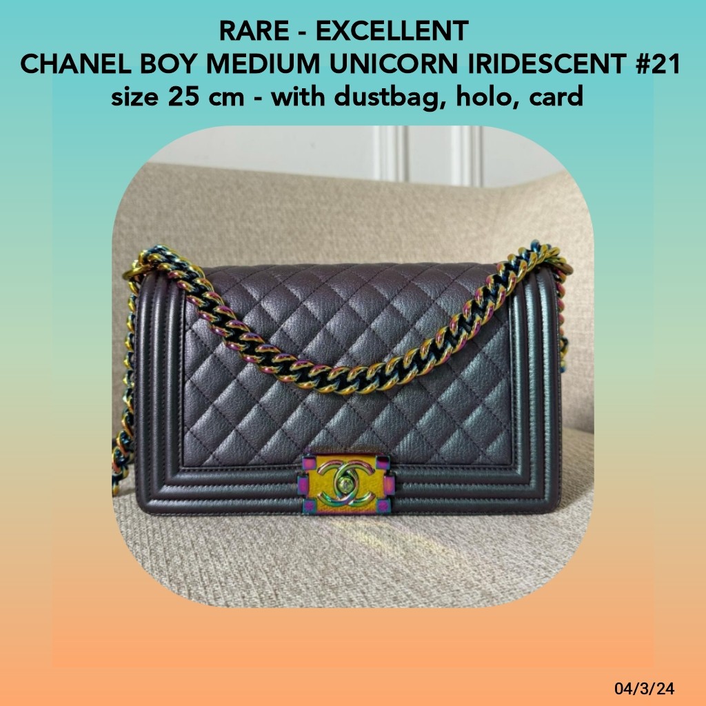 CHANEL BOY MEDIUM UNICORN IRIDESCENT