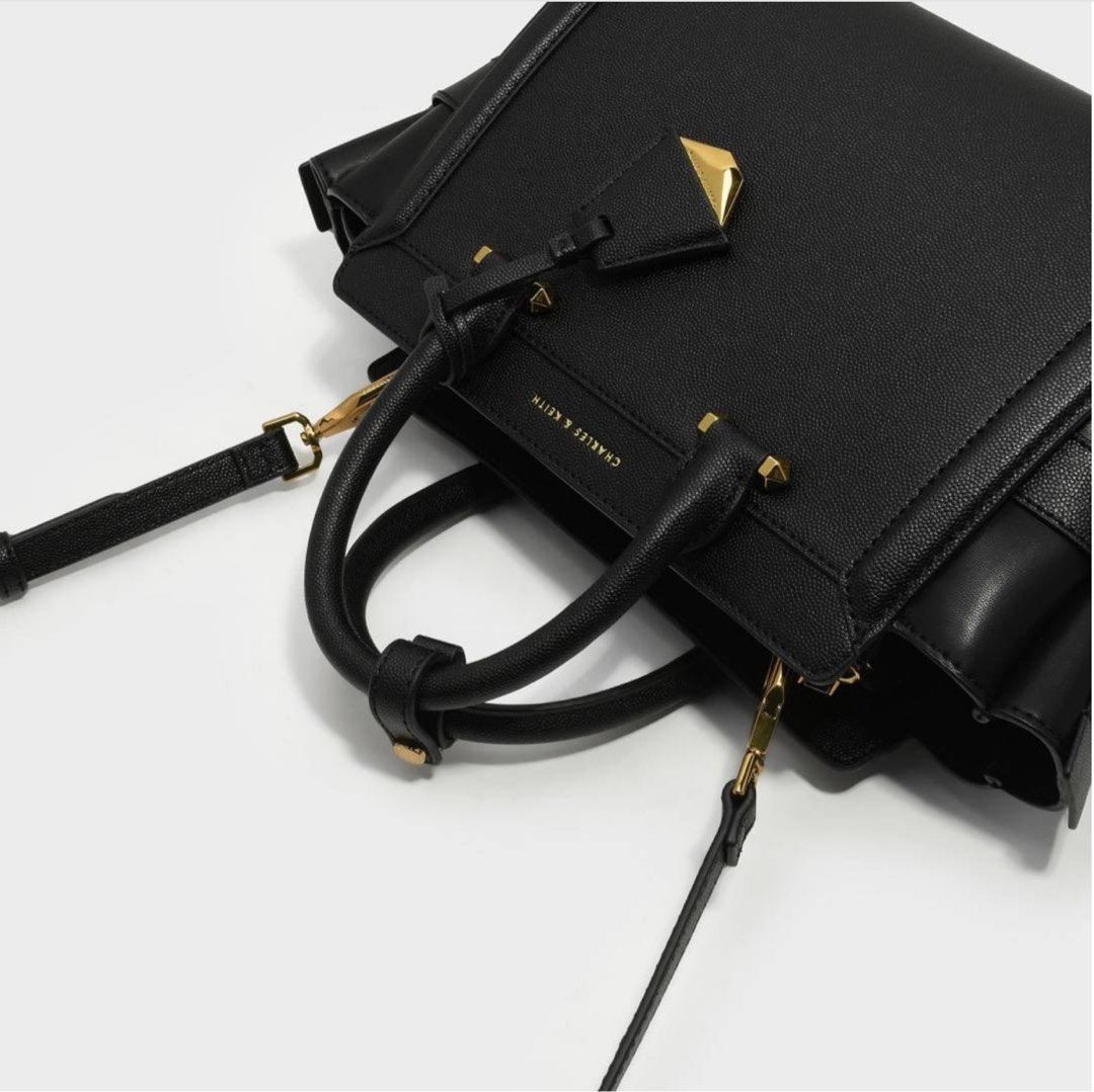 Charles and keith structured trapeze bag online