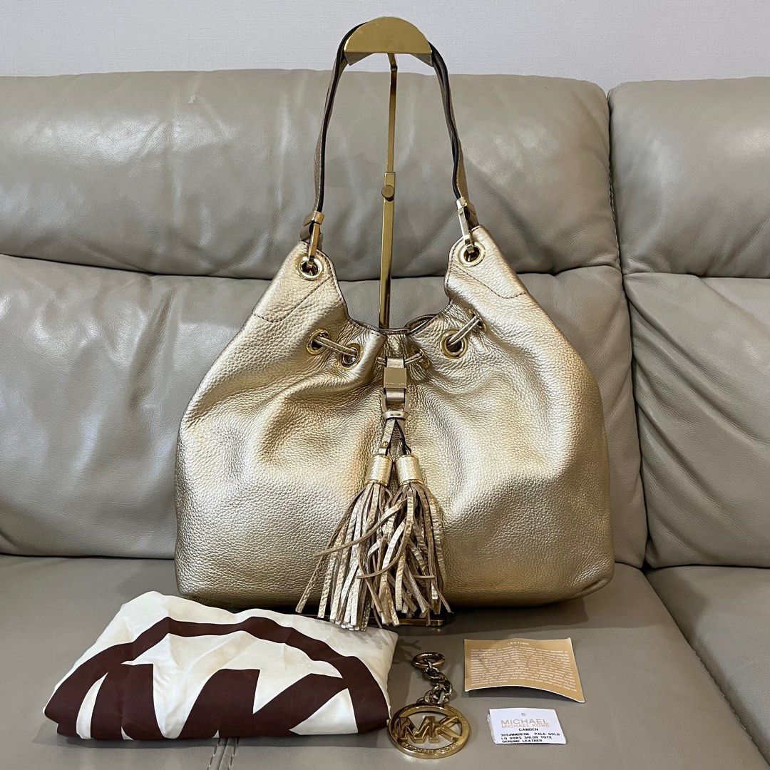 Michael kors camden sales large drawstring satchel