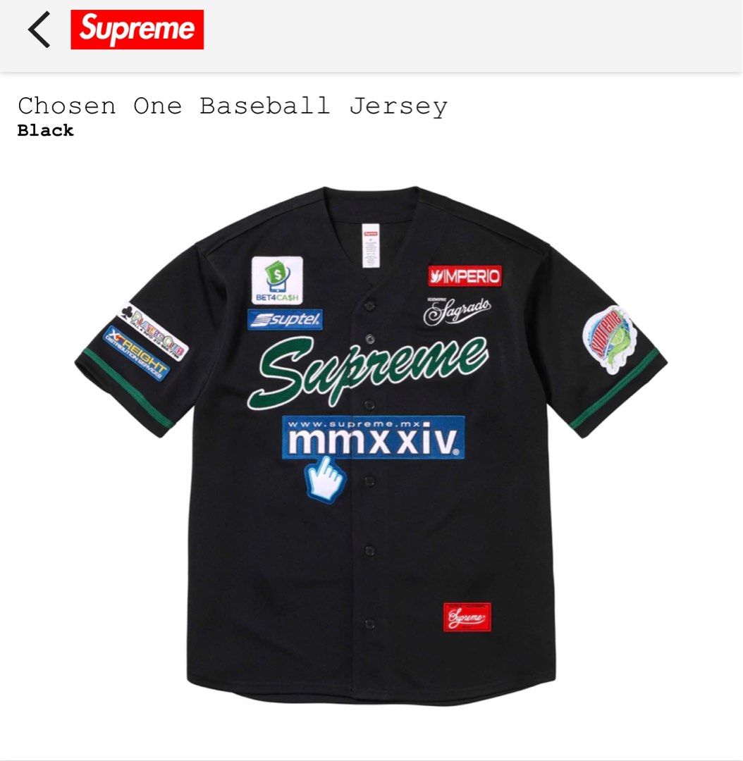 予約受付中 Supreme Chosen Chosen Baseball One BaseballJersey ...