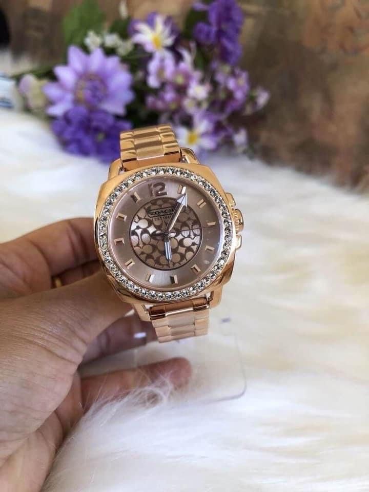 Coach Mini Boyfriend Delancey Rose Gold Ladies Watch 14501701