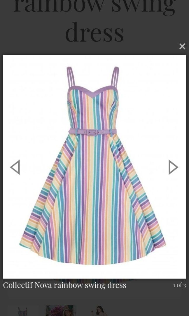 Collectif nova rainbow dress cheap