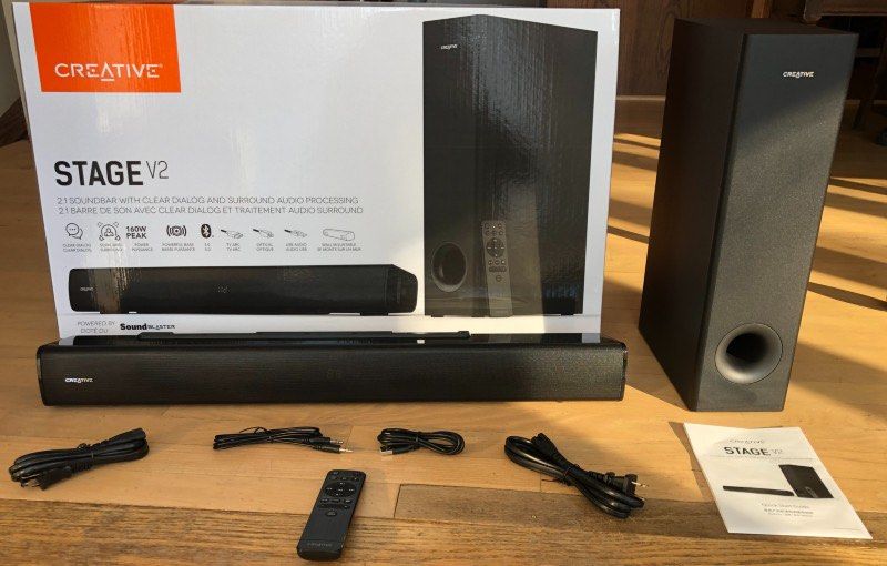 Creative stage v2 soundbar