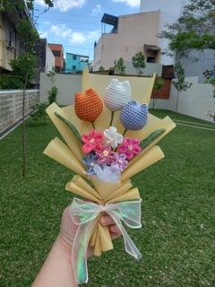 Crochet tulips bouquet (made to order)