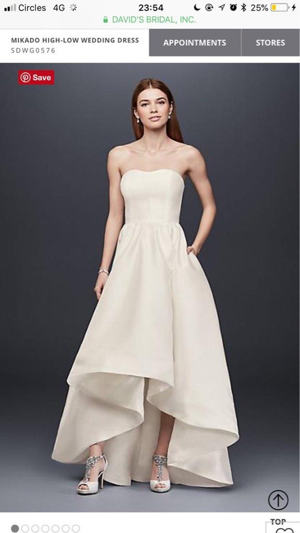 David's bridal high low dress clearance