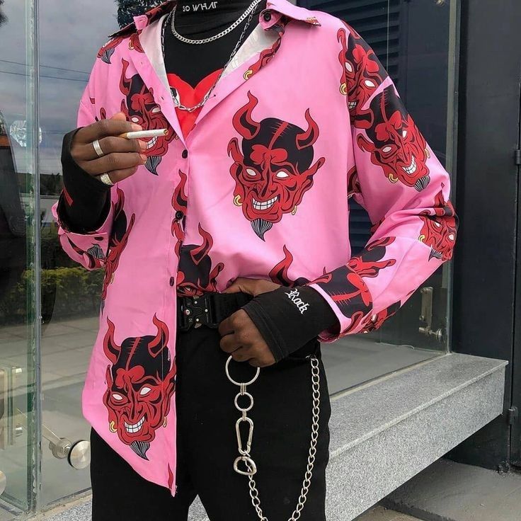 Devil hawaiian shirt best sale pink