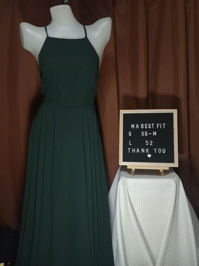 LULU MYTHICAL EMERALD GREEN GOWN HQ, Women's Fashion, Dresses & Sets,  Evening dresses & gowns on Carousell