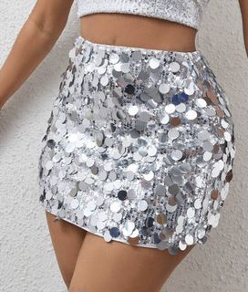 [ERAS TOUR] Silver Sequin Skirt