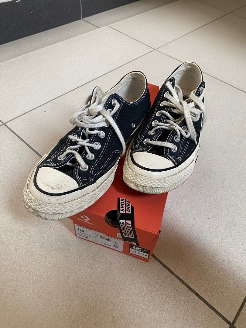 EU42.5 Converse Chuck 70s black low cut canvas shoe flat sole