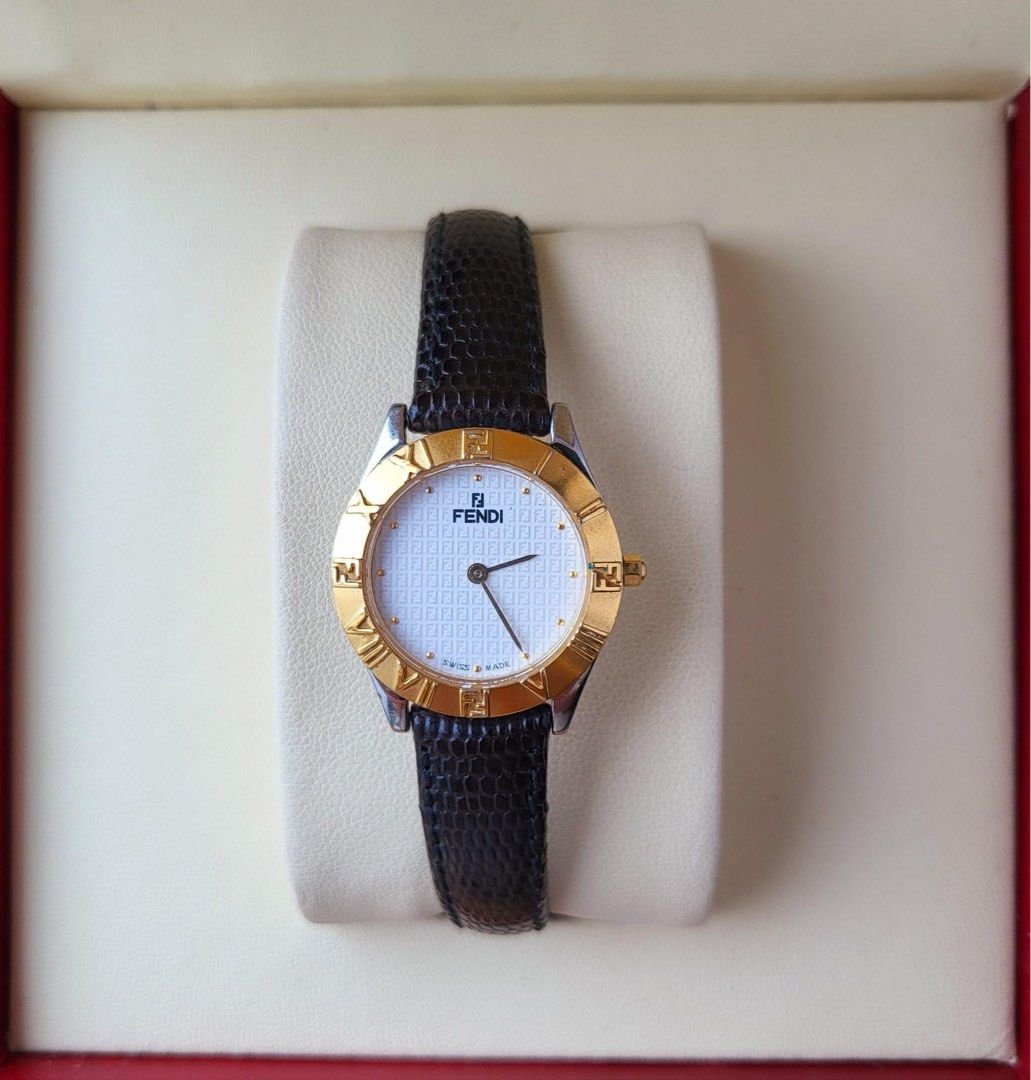 Fendi ladies watch (Category: Luxury Watches) located in Manila. Submitted by bagislifeshop (Listing ID 1291962087, Image 2). Description: Authentic Fendi ladies watch 25.5mm case diameter Aftermarket strap (replaced strap) Small to Med wrist Provided box .